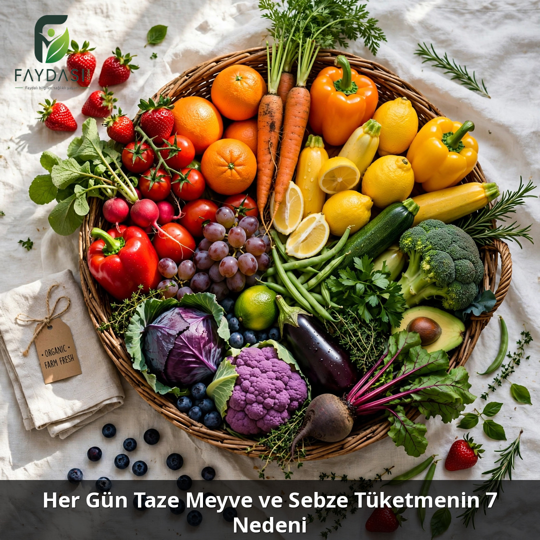 Her Gün Taze Meyve ve Sebze Tüketmenin 7 Önemli Nedeni